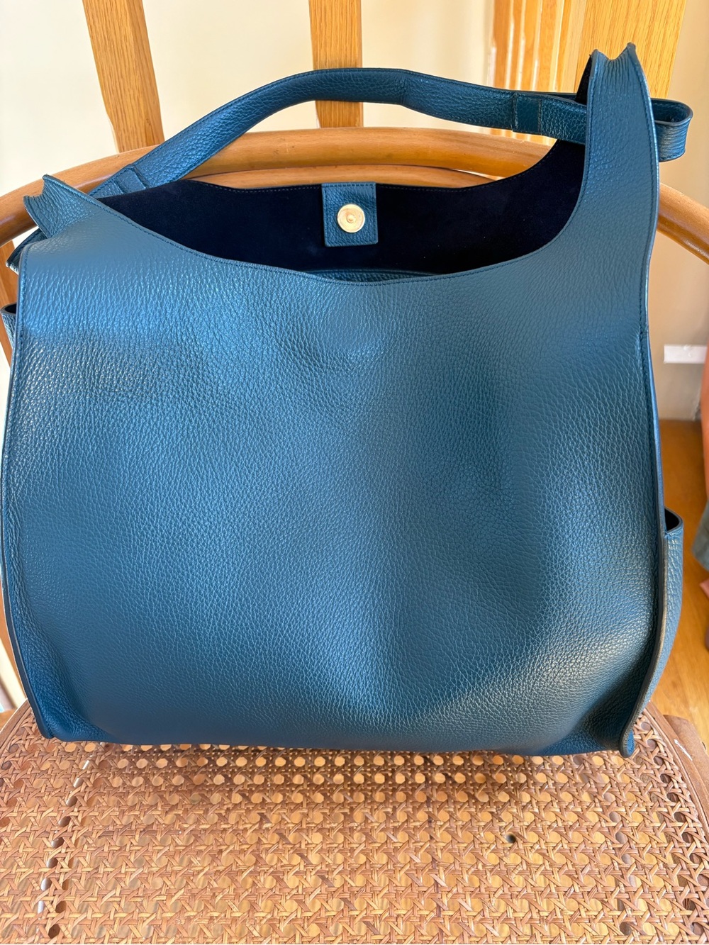 Cuyana Ocean Double Loop Leather Tote